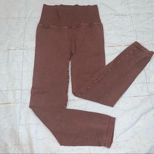 Free people Movement good karma high rise leggings brown